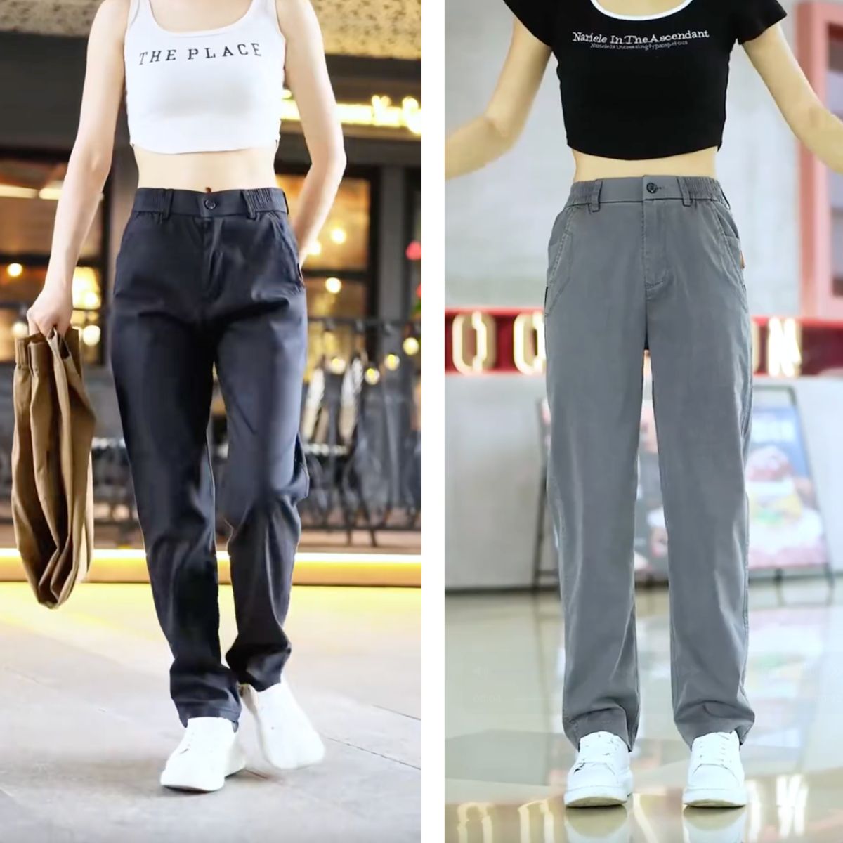 Women Straight Pants Combo - 2 Pc