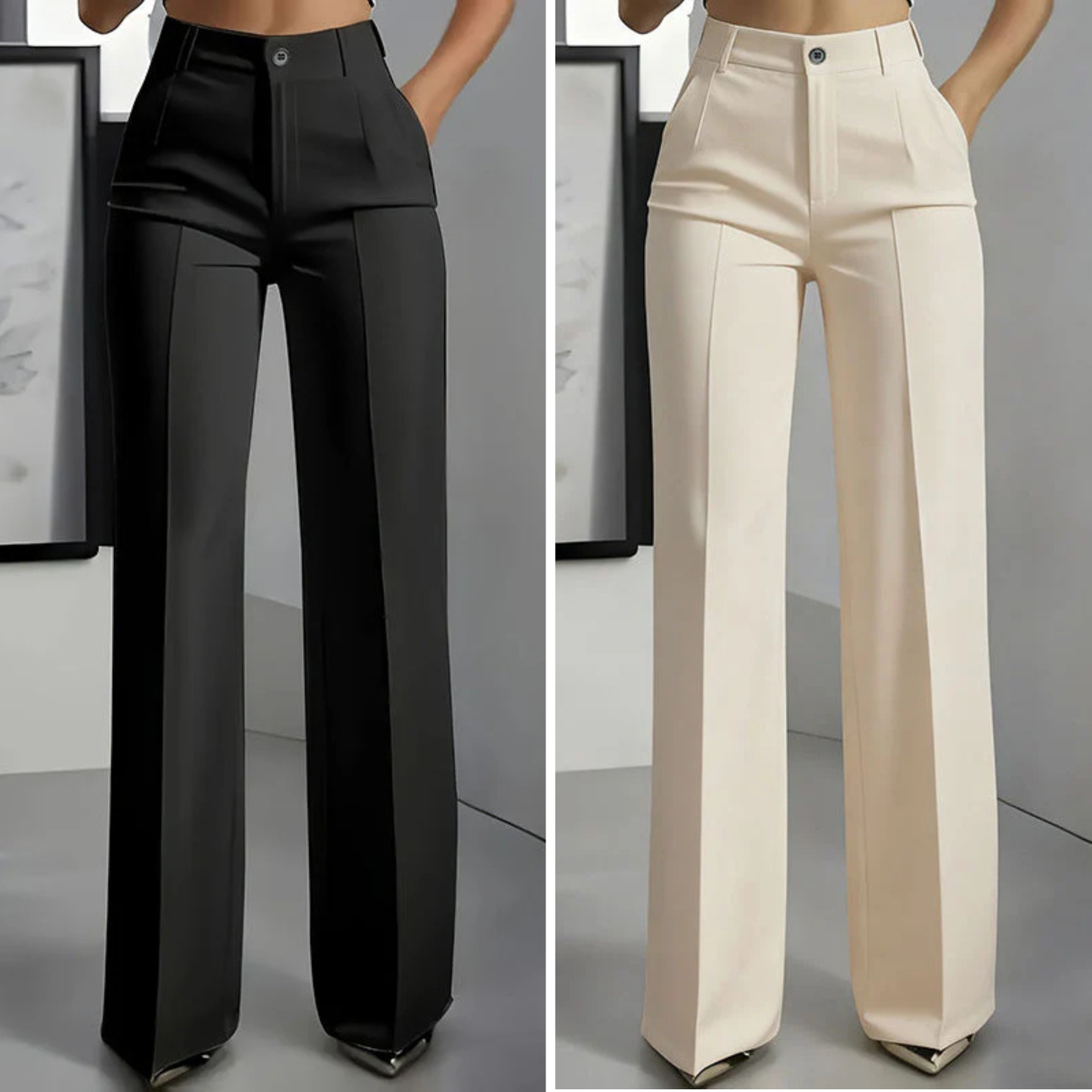 Women Straight Pants (Buy 1 Get 1 Free) - 2 Colours