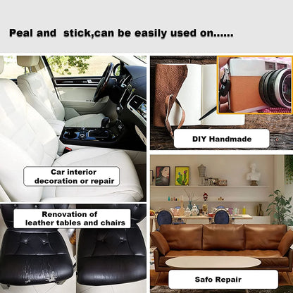 Self-Adhesive Leather Repair Patch For Sofa, Chair, Car Seat & More