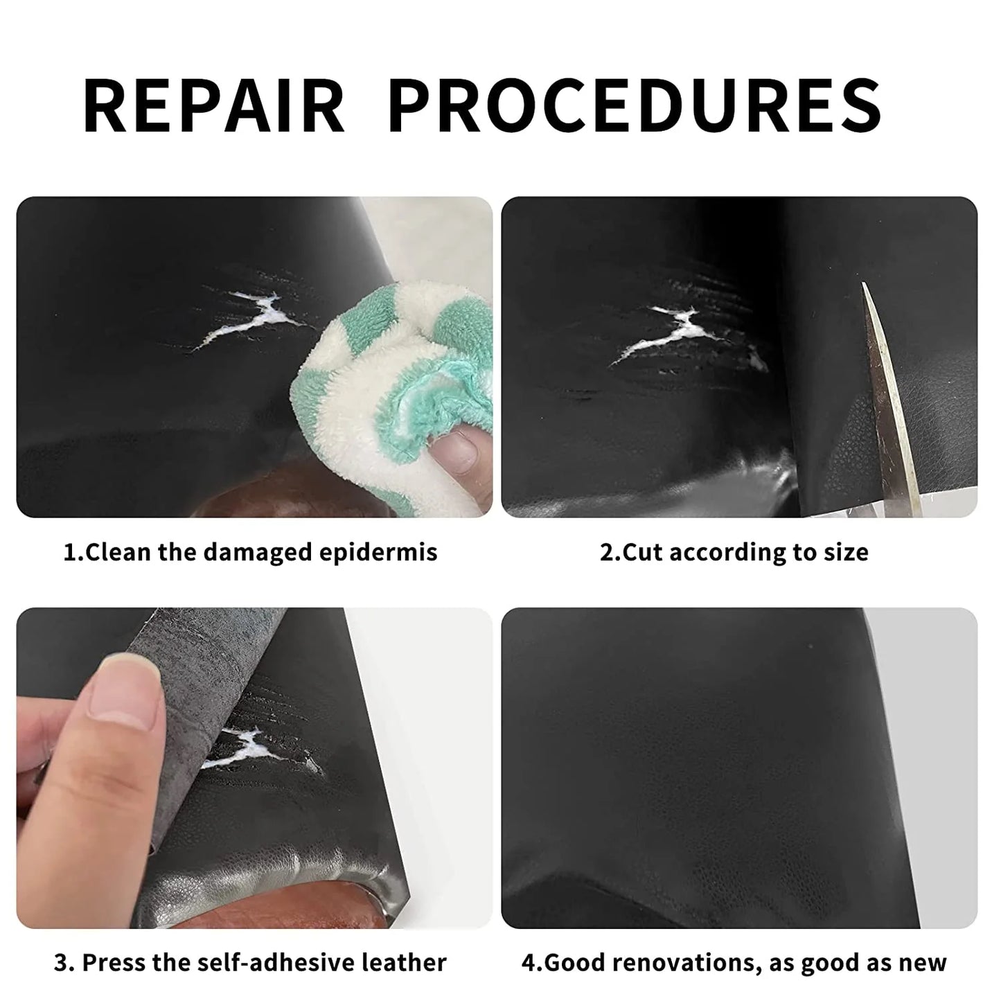 Self-Adhesive Leather Repair Patch For Sofa, Chair, Car Seat & More