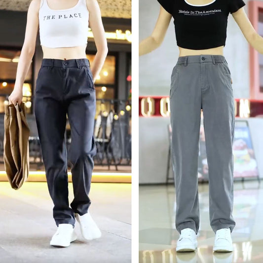Women Straight Pants Combo - 2 Pc