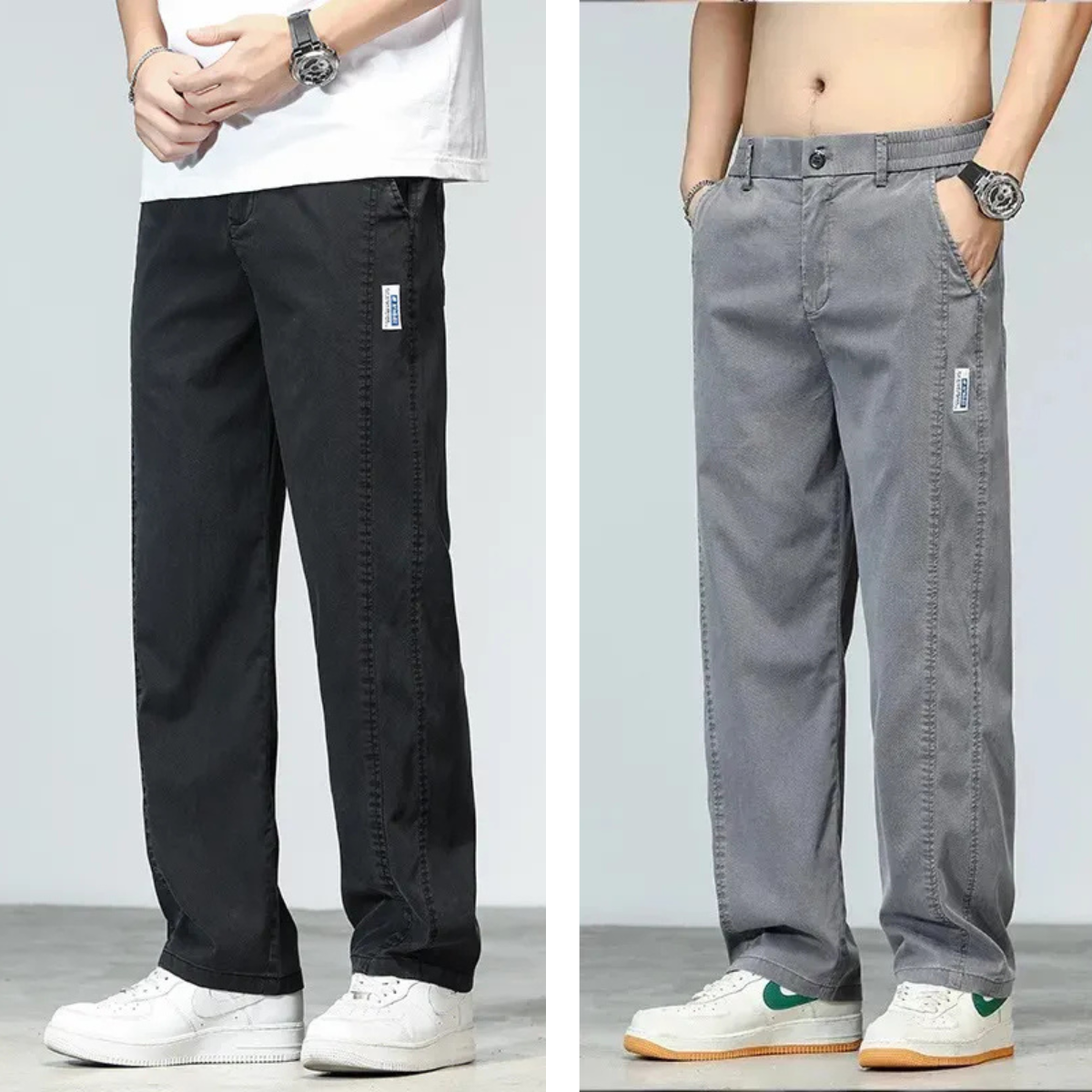 Straight Pants Combo - 2 Pc